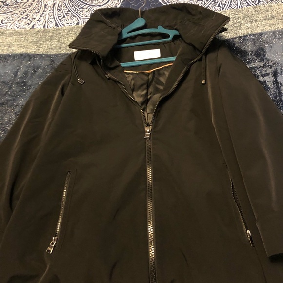 Calvin Klein Black Raincoat Size Small - Picture 2 of 8